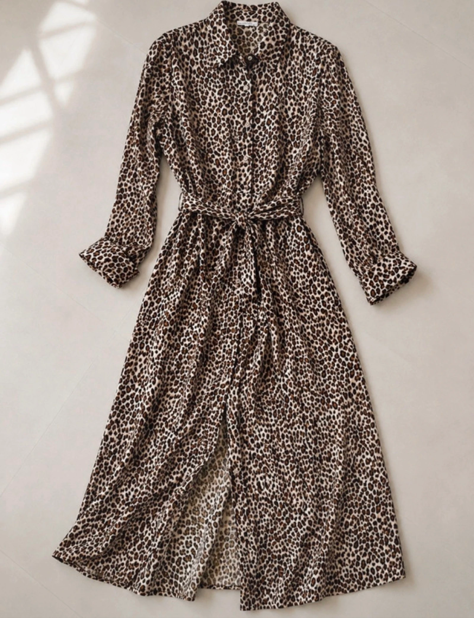 Millenium maxi dress leopard print with tie belt size M – photo 7